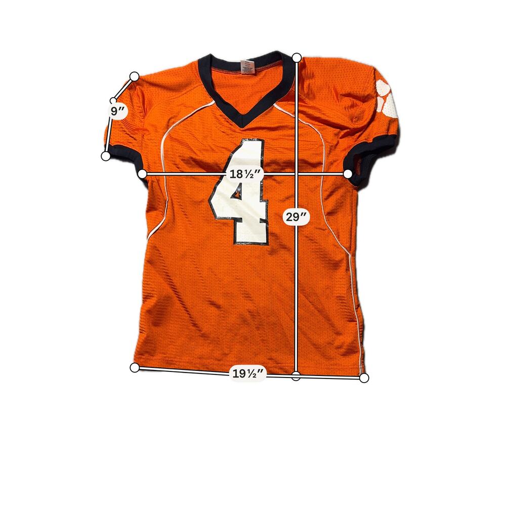 Matt's Athletic Wear NCAA Football Jersey Mens M Orange Mesh Clemson Tigers #4 - Picture 15 of 16